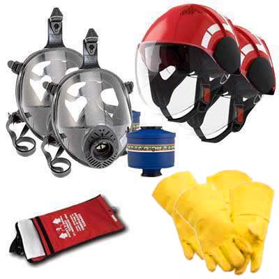 Immagine illustrativa del kit completo di attrezzatura antincendio 2 addetti