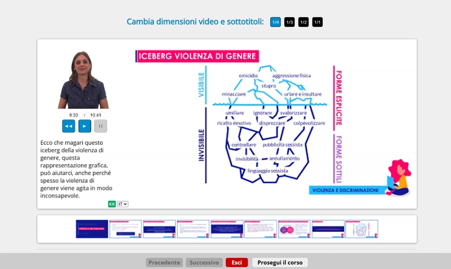 Schermata corso formazione sicurezza sul lavoro per Datori di lavoro