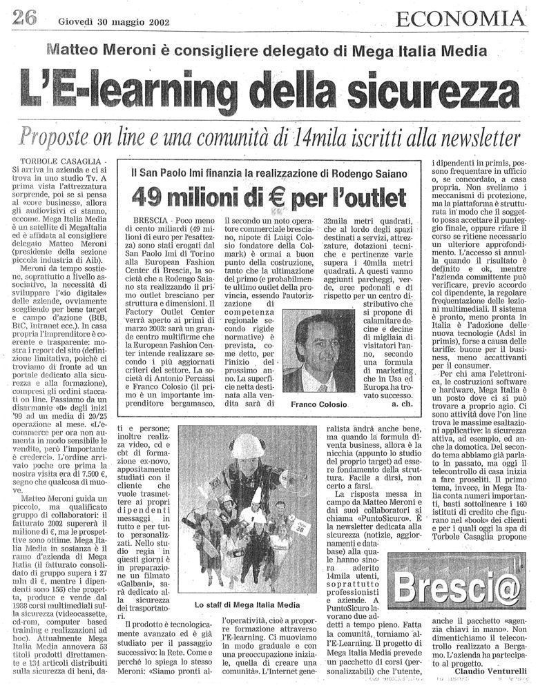 Rassegna Stampa Mega Italia Media