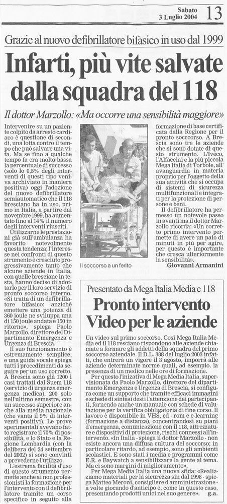 Rassegna Stampa Mega Italia Media