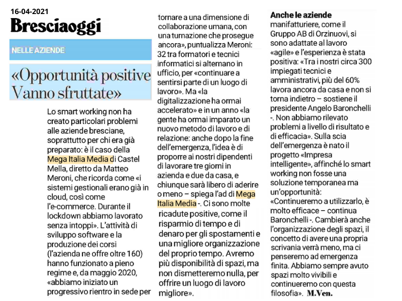 Rassegna Stampa Mega Italia Media