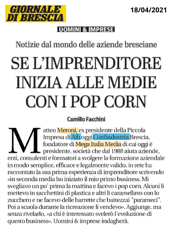 Rassegna Stampa Mega Italia Media