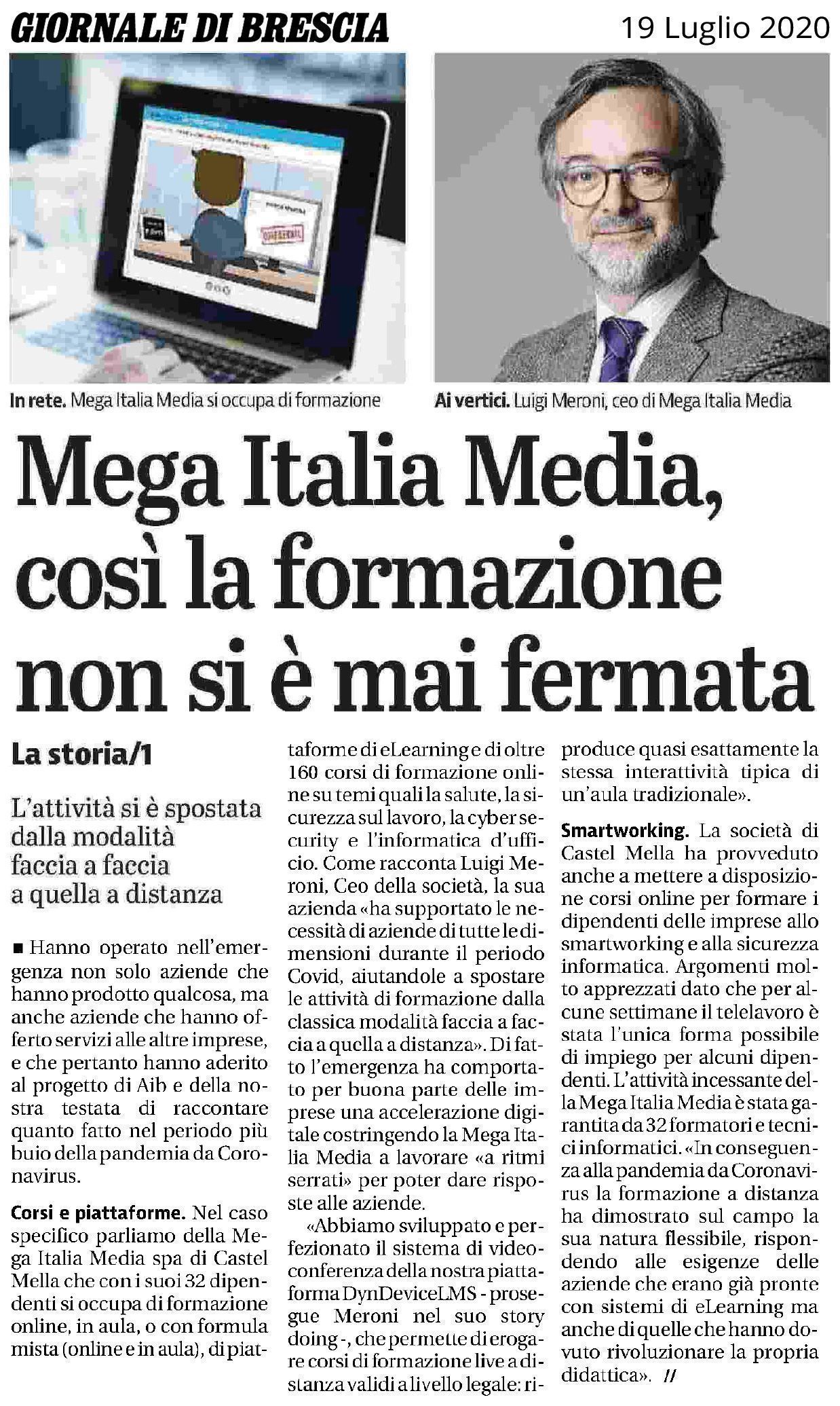 Rassegna Stampa Mega Italia Media