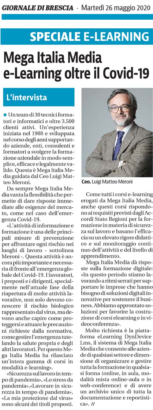Rassegna Stampa Mega Italia Media