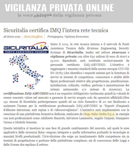 Rassegna Stampa Mega Italia Media