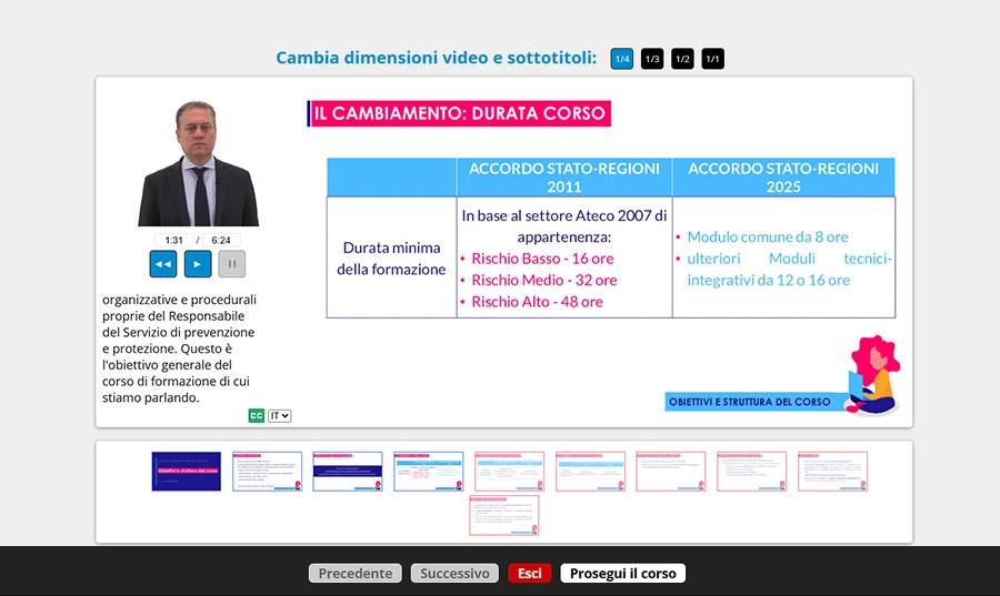 Slide corso aggiornamento datore di lavoro rspp