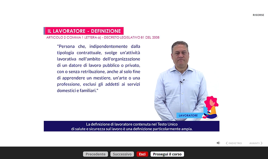 Slide corso Formazione generale lavoratori