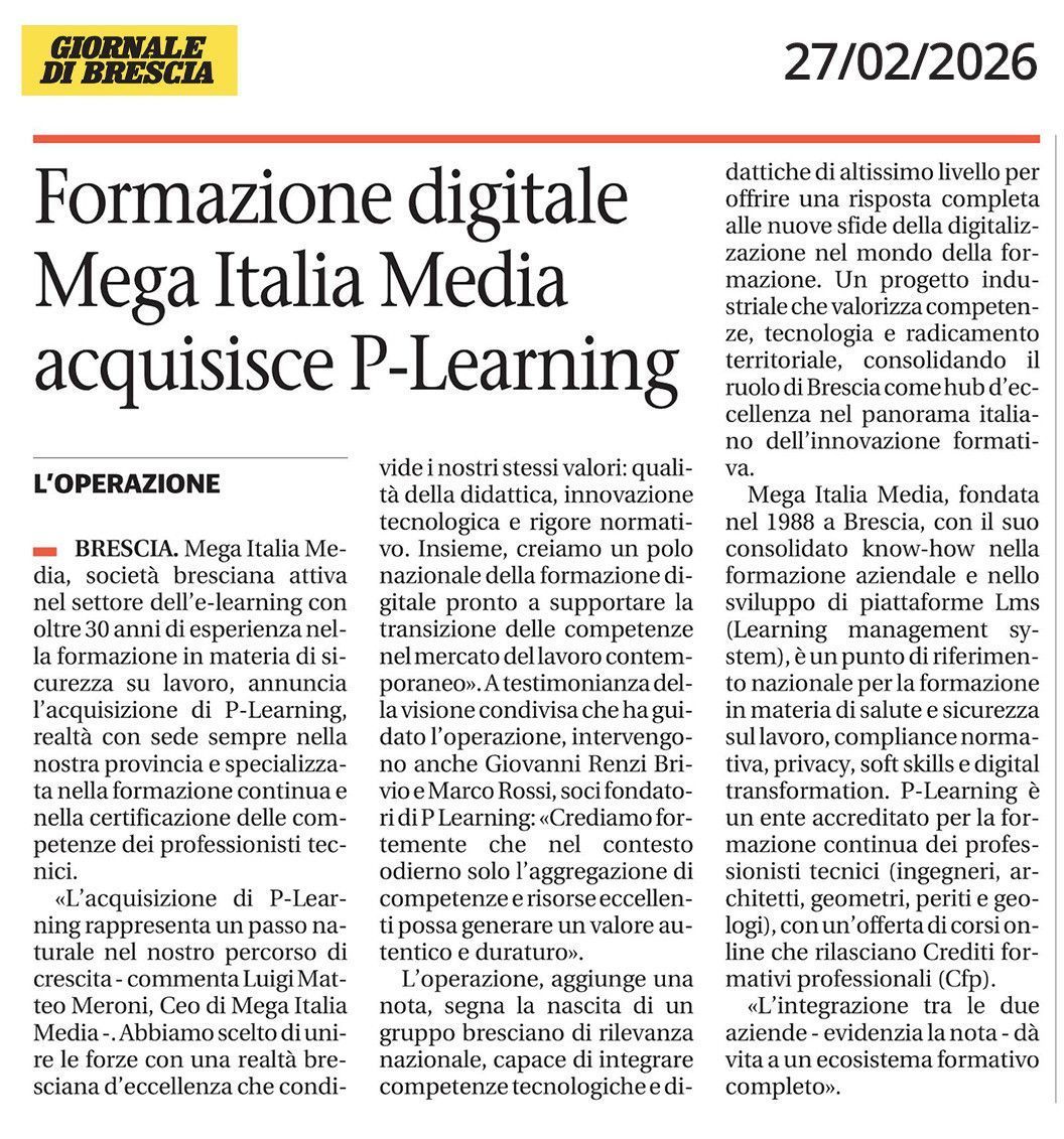 Rassegna Stampa Mega Italia Media