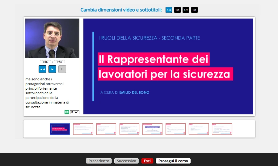 Slide corso formazione RLS ristorazione