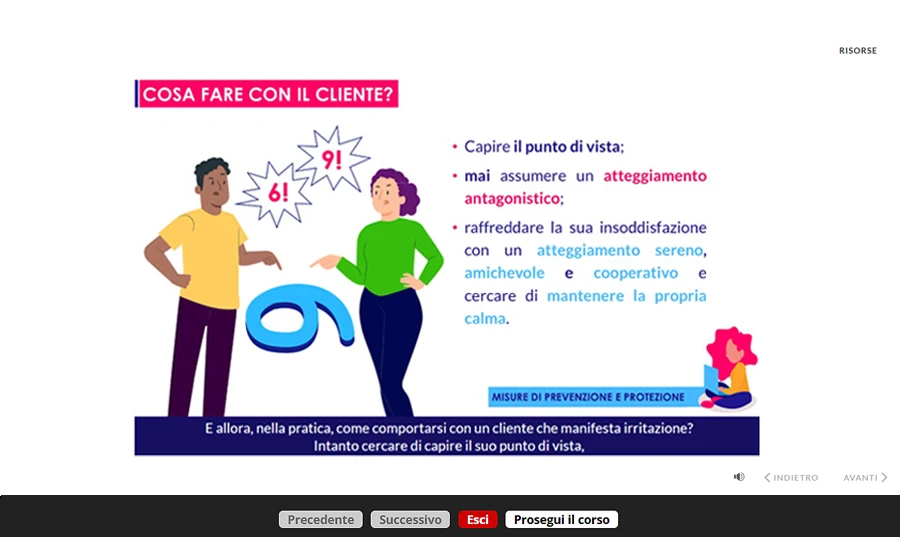 Schermata corso ECM Formazione Specifica Rischio Medio